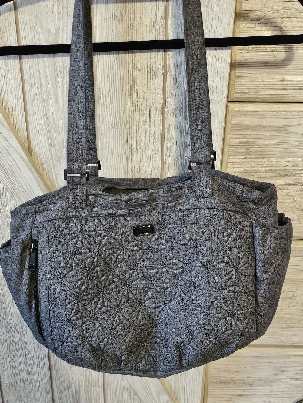 DARK GRAY LUG SCUTTLE MULTIPLE COMPARTMENTS BAG